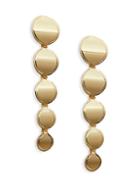 Saks Fifth Avenue Made In Italy 14k Yellow Gold Graduated Round Linear Earrings