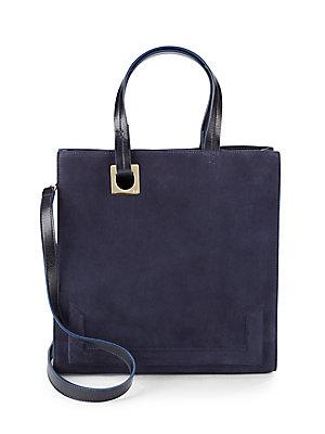 Halston Heritage Leather & Suede Crossbody Bag