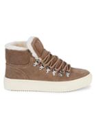 Marc Fisher Ltd Daisie Faux Fur-lined Suede Sneakers