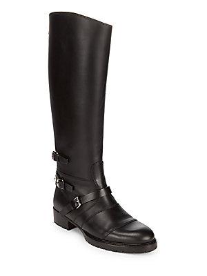 Valentino Buckled Leather Boots