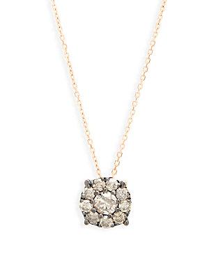 Suzanne Kalan Diamond And 14k Rose Gold Pendant Necklace