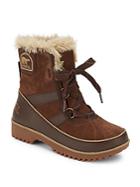 Sorel Tivoli Ii Faux Fur-trimmed Suede & Leather Lace-up Boots