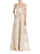 Theia Beaded-belt Ball Gown