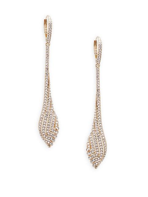 Adriana Orsini Zen Gold & Swarovski Crystal Drop Earrings