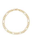 Saks Fifth Avenue 14k Yellow Gold Concave Figaro Link Bracelet