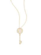 Effy Diamond & 14k Yellow Gold Key Pendant Necklace