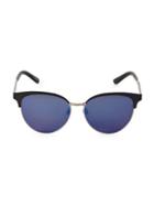 Gucci 58mm Half-rim Cat Eye Sunglasses