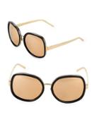 Linda Farrow 62mm Square Sunglasses