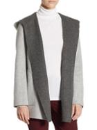 Theory Clairene Double-faced Wool-blend Cardigan