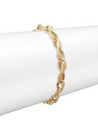 Saks Fifth Avenue Made In Italy 14k Yellow Gold Double Link Bracelet
