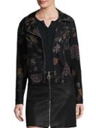 7 For All Mankind Flora-print Motorcycle Jacket