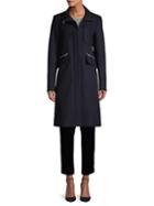 Karl Lagerfeld Paris Front-zip Coat