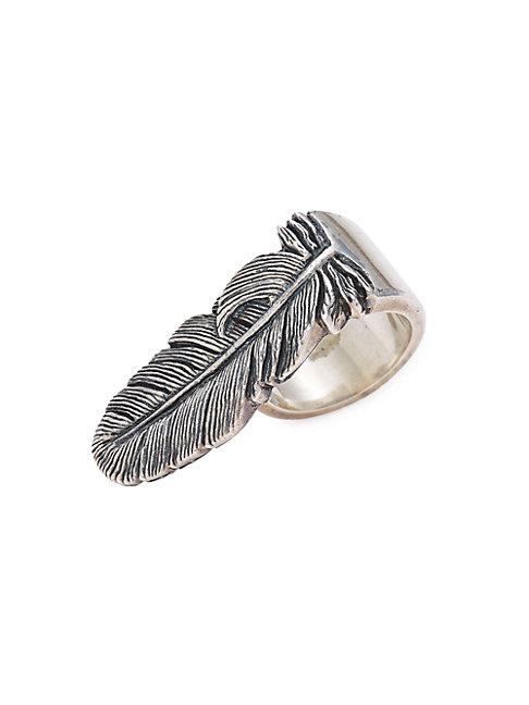 King Baby Studio Sterling Silver Raven Feather Ring