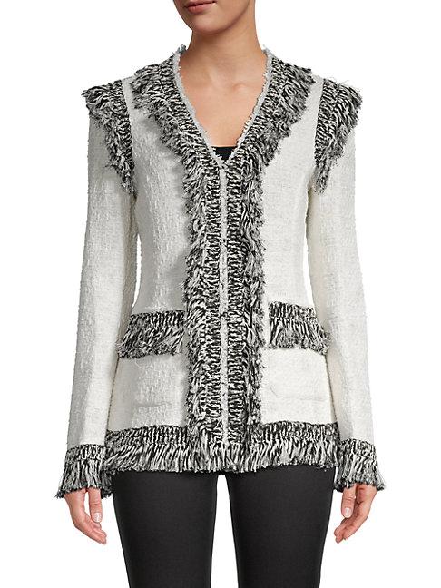 Giambattista Valli Fringe-trim Tweed Jacket