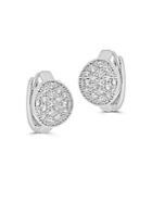 Saks Fifth Avenue Diamond And 14k White Gold Clip On Earrings