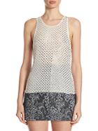 Marc Jacobs Embellished Cotton Tank Top