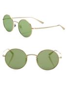 The Row For Oliver Peoples After Midnight 49mm Mirrored Round Sunglasses