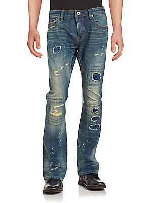 Cult Of Individuality Distressed & Splatter Jeans