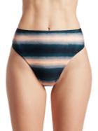 Vix Swim Lake Bela Striped High-rise Bikini Bottoms