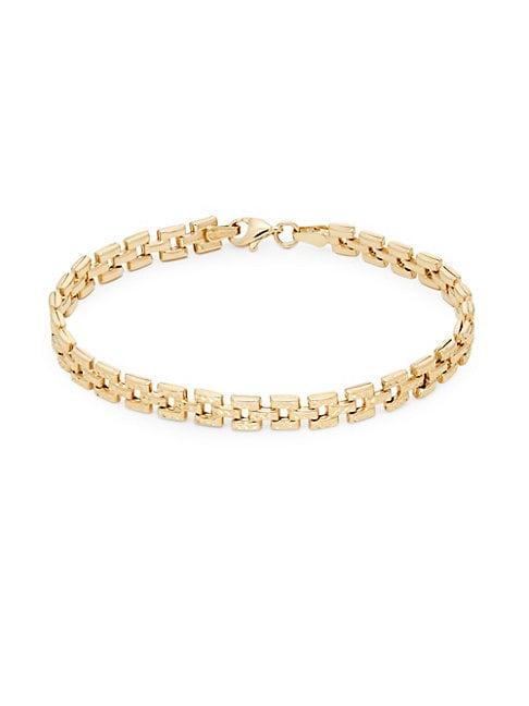 Saks Fifth Avenue 14k Gold Panther Link Bracelet
