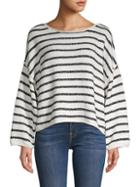 Free People Striped Cotton-blend Sweater
