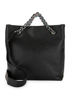 Kendall + Kylie Van Leather Chain Shopper Tote