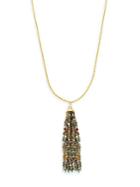 Kenneth Jay Lane Couture Collection Beaded Tassel Pendant