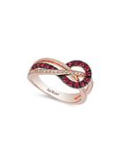 Le Vian 14k Strawberry Gold Passion Ruby & Vanilla Diamonds Loop Ring