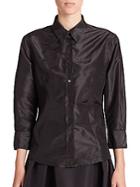 Carolina Herrera Icon Collection Silk Taffeta Blouse