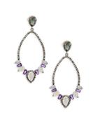 Bavna Multi-stone & Sterling Silver Drop Earrings