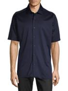 Bertigo Solid Cotton Short-sleeve Shirt