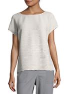Lafayette 148 New York Ribbed Boatneck Top