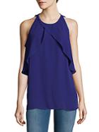 Vince Camuto Crossover Ruffle Top