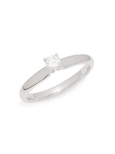 Effy 14k White Gold & Faceted White Diamond Ring
