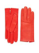 Herm S Vintage Red Lambskin Gloves