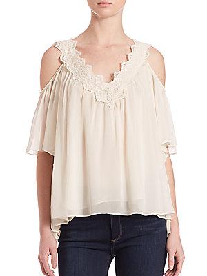 Love Sam Ally Lace-up Back Top