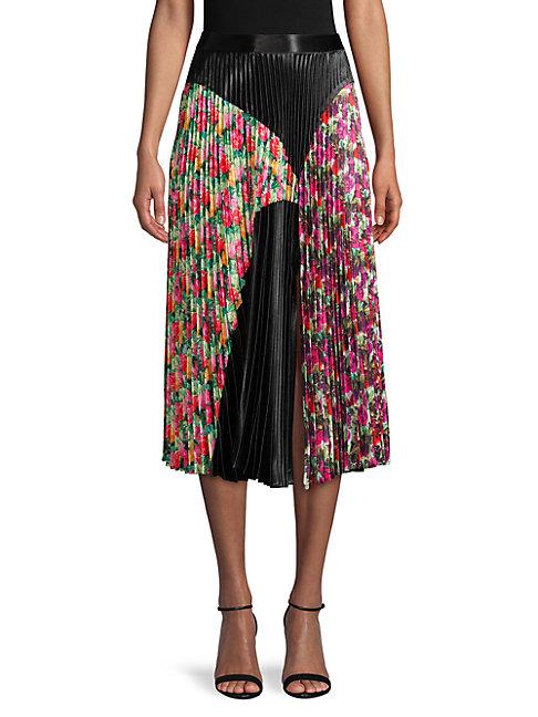 Delfi Collective Front-slit Pleated Skirt