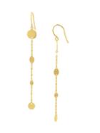 Saks Fifth Avenue 14k Yellow Gold Hammered Mariner Chain & Disc Dangle Earrings