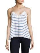 Cami Nyc The Racer Striped Silk-blend Camisole
