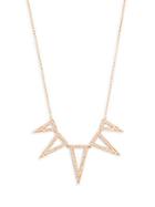 Ef Collection Diamond & 14k Rose Gold Triangle Necklace