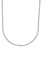 Saks Fifth Avenue Made In Italy 14k White Gold Solid Perfectina Chain Necklace