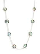 Ippolita Sterling Silver & Abalone Shell Cabochon Station Necklace