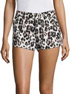 Joie Merci Leopard Print Linen Shorts