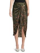 Mother Of Pearl Emma Camo Floral Ruched Midi Skirt