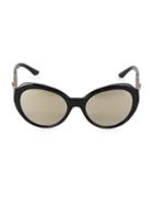 Versace 56mm Cateye Mirror Sunglasses