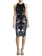 Nicole Miller New York Floral Embroidered Sheath Dress