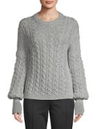Moncler Lurex Alpaca Cabled Sweater