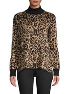 Calvin Klein Leopard Mockneck Sweater