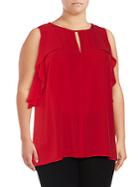 Vince Camuto Plus Front-keyhole Sleeveless Top