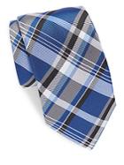 Saks Fifth Avenue Made In Italy Plaid Silk Tie